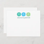 Cartes de notes de mariage sur la plage (Devant / Derrière)