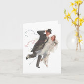 Cartes de notes de mariée Retro Vintage (Fleur jaune)