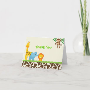 Cartes de notes de Merci de safari de jungle