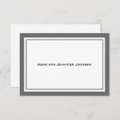 Cartes de notes de Merci Général (Gris / Blanc) (Devant / Derrière)