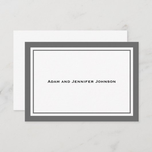 Cartes de notes de Merci Général (Gris / Blanc) (Devant / Derrière)