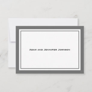Cartes de notes de Merci Général (Gris / Blanc)