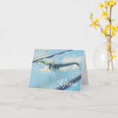 Cartes de notes de natation Modèle (Fleur jaune)