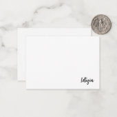 Cartes de notes de nom manuscrites (Devant/Arrière en situation)