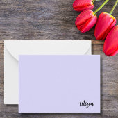 Cartes de notes de nom manuscrites Lavender