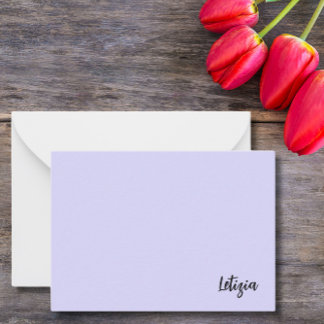 Cartes de notes de nom manuscrites Lavender