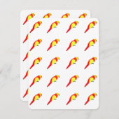 Cartes de notes de perroquets (Devant / Derrière)