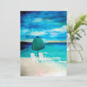 Cartes de notes de plage romantiques. (Debout devant)