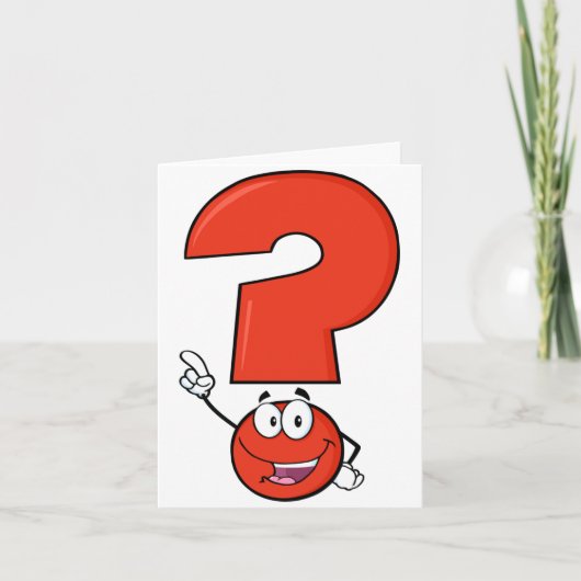 Cartes de notes de points d'interrogation rouges (Devant)