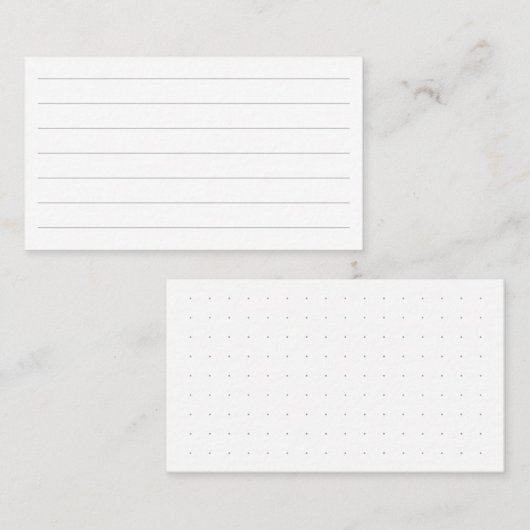 Cartes de notes de portefeuille (Devant / Derrière)