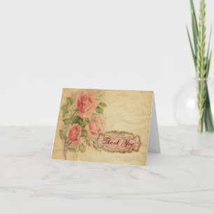 Cartes de notes de remerciement vintages