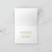 Cartes de notes de remise de diplôme noir et or | (Intérieur)