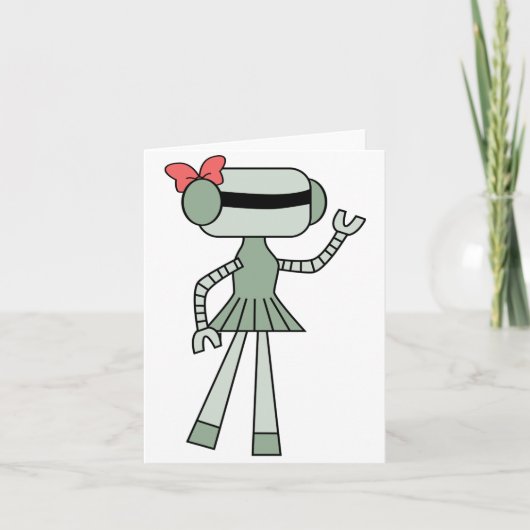 Cartes de notes de robot fille (Devant)