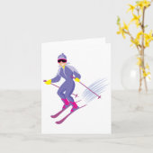 Cartes de notes de ski (Fleur jaune)