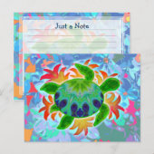 Cartes de notes de tortue flamme (Devant / Derrière)
