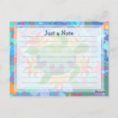 Cartes de notes de tortue flamme (Dos)