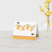Cartes de notes de vigne de bébé d'automne (Fleur jaune)