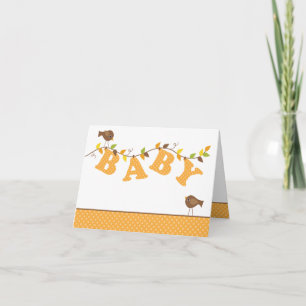 Cartes de notes de vigne de bébé d'automne
