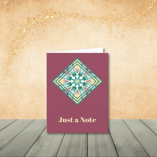 Cartes de notes décoratives, Turquoises, mauves et