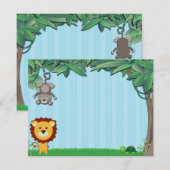 Cartes de notes des amis de la jungle (Devant / Derrière)