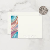 Cartes de notes détaillées en soie de Whimsical (Devant/Arrière en situation)