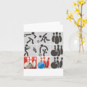 Cartes de notes d'icônes de bowling à dix quilles (Fleur jaune)