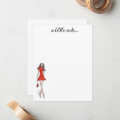 Cartes de notes d'illustration mode (Devant/Arrière en situation)