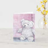 Cartes de notes d'ours en peluche Aquarelle, Intér (Fleur jaune)