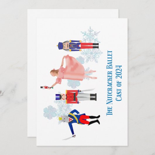 Cartes de notes du ballet Casse-Noisette (Devant / Derrière)