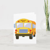 Cartes de notes du bus scolaire jaune (Devant)