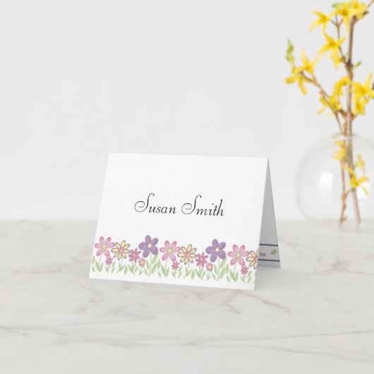 Cartes de notes du concepteur (Fleur jaune)