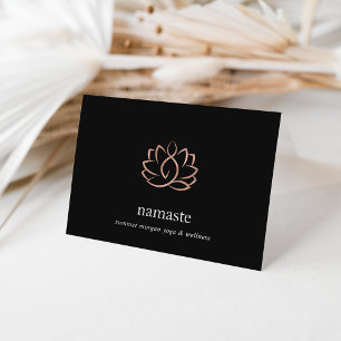Cartes de notes du logo rose Gold Lotus