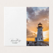 Cartes de notes du phare de Peggys Point Sunset (Outside Unfolded)