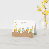 Cartes de notes du train animal (Fleur jaune)