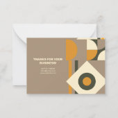 Cartes de notes Eid géométriques de style rétro mo (Dos)