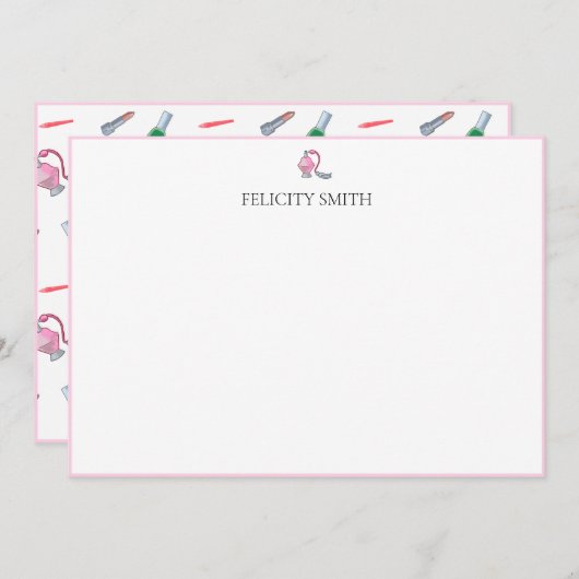 Cartes de notes Elégant Appartement Moderne Cosmét (Devant / Derrière)