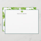 Cartes de notes Elégant Appartement Moderne Feuill (Devant / Derrière)