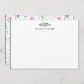 Cartes de notes Elégant Appartement Moderne Peonie (Devant / Derrière)