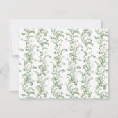 Cartes de notes élégantes à bordure botanique (Dos)