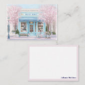 Cartes de notes élégantes à monogramme floral pour (Devant / Derrière)