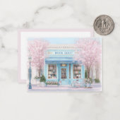 Cartes de notes élégantes à monogramme floral pour (Devant/Arrière en situation)