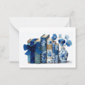 Cartes de notes élégantes à monogramme floral pour (Devant)
