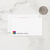 Cartes de notes élégantes Ajouter un logo texte ic (Devant/Arrière en situation)