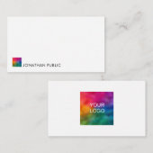 Cartes de notes élégantes Ajouter un logo texte ic (Devant / Derrière)