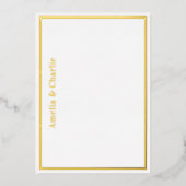 Cartes de notes élégantes argent or véritable feui (Recto)
