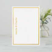 Cartes de notes élégantes argent or véritable feui (Debout devant)