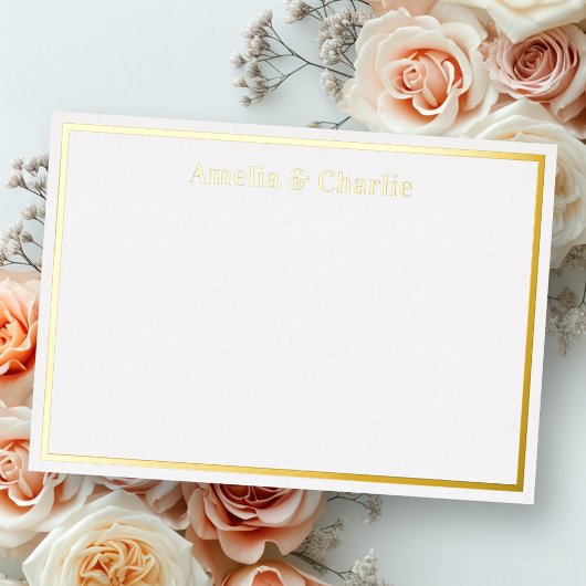Cartes de notes élégantes argent or véritable feui