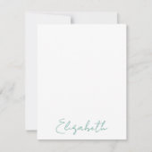 Cartes de notes élégantes avec nom personnalisé en (Devant)