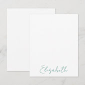 Cartes de notes élégantes avec nom personnalisé en (Devant / Derrière)