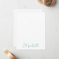 Cartes de notes élégantes avec nom personnalisé en
